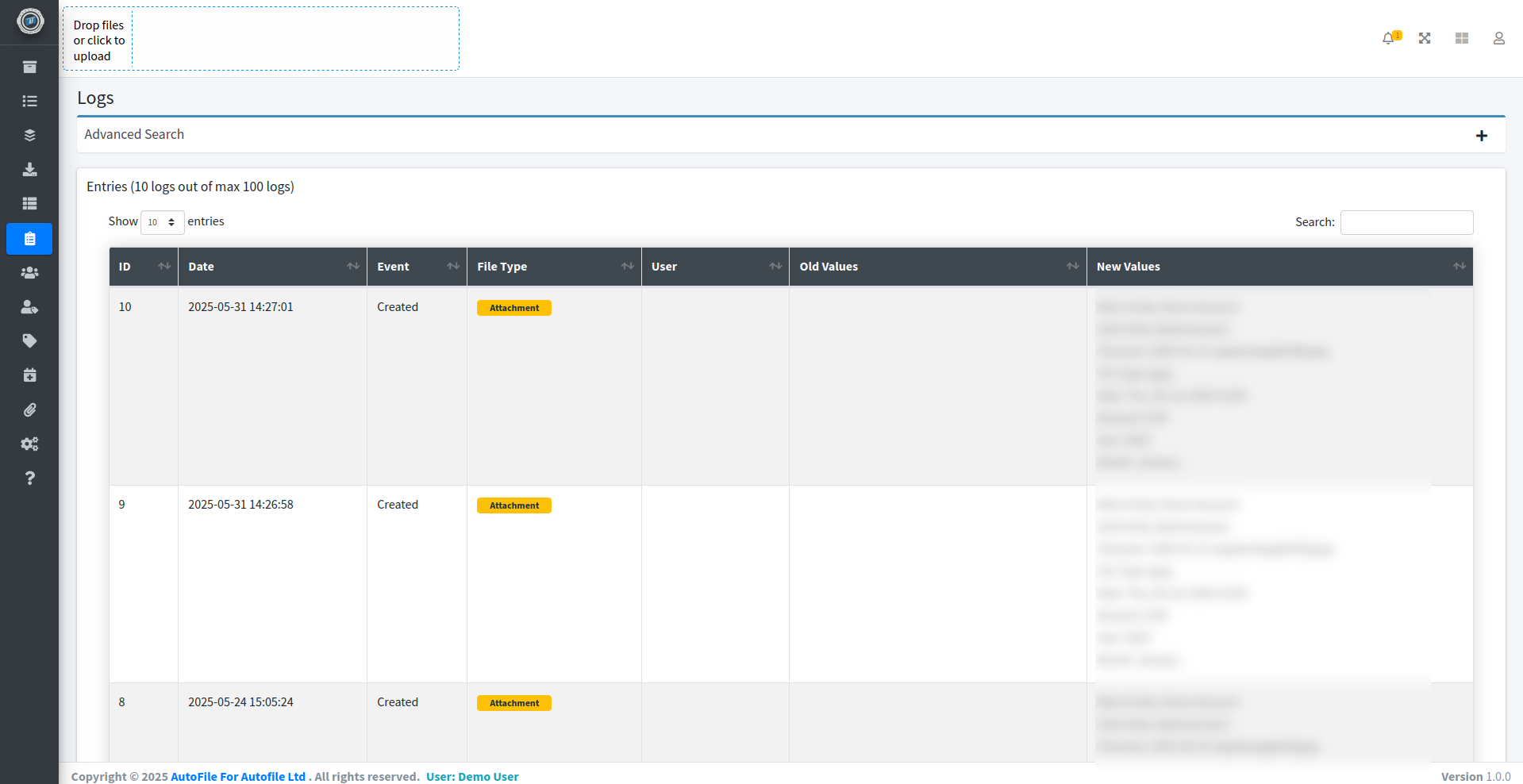 View logs
